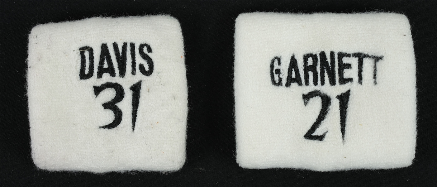 Kevin Garnett & Rickey Davis Minnesota Timberwolves Game Used Wristbands