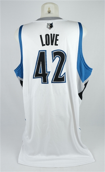 Kevin Love 2010-11 Minnesota Timberwolves Game Used Jersey w/Dave Miedema LOA