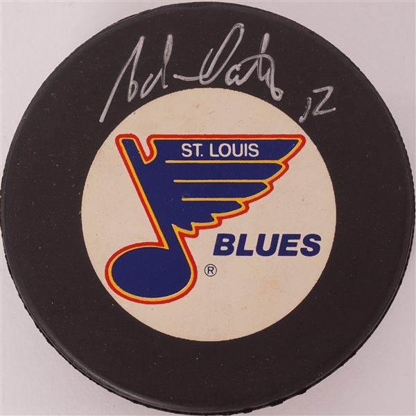 Adam Oates Autographed St. Louis Blues Hockey Puck Beckett