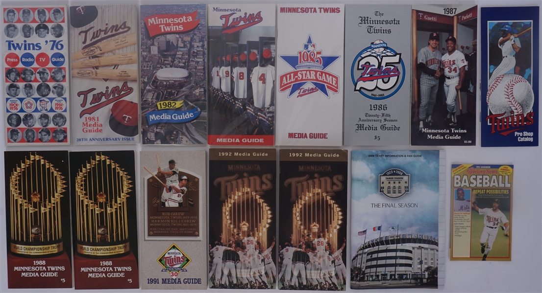 Collection of Vintage Minnesota Twins Media Guides