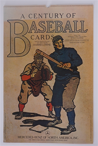 "A Century of Baseball Cards" Oversized 1982 Calendar