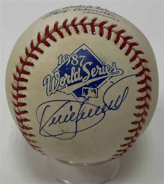 Kirby Puckett Autographed 1987 World Series Baseball Beckett LOA