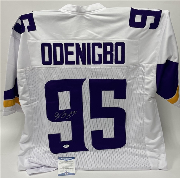 Ifeadi Odenigbo Autographed Minnesota Vikings Replica Jersey Beckett
