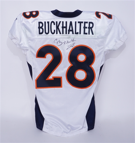 Correll Buckhalter 2010 Denver Broncos Game Used & Autographed Jersey w/ Team Provenance