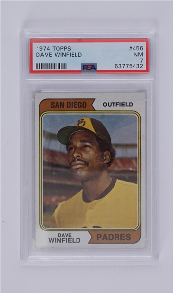 Dave Winfield 1974 Topps #456 Rookie Card PSA NM 7
