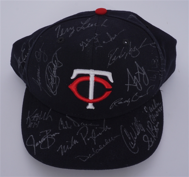 Minnesota Twins 1991 Team Signed Hat w/ Puckett Family Provenance