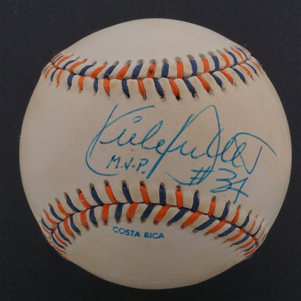 Kirby Puckett Autographed & Inscribed 1992 All-Star Game Baseball Beckett