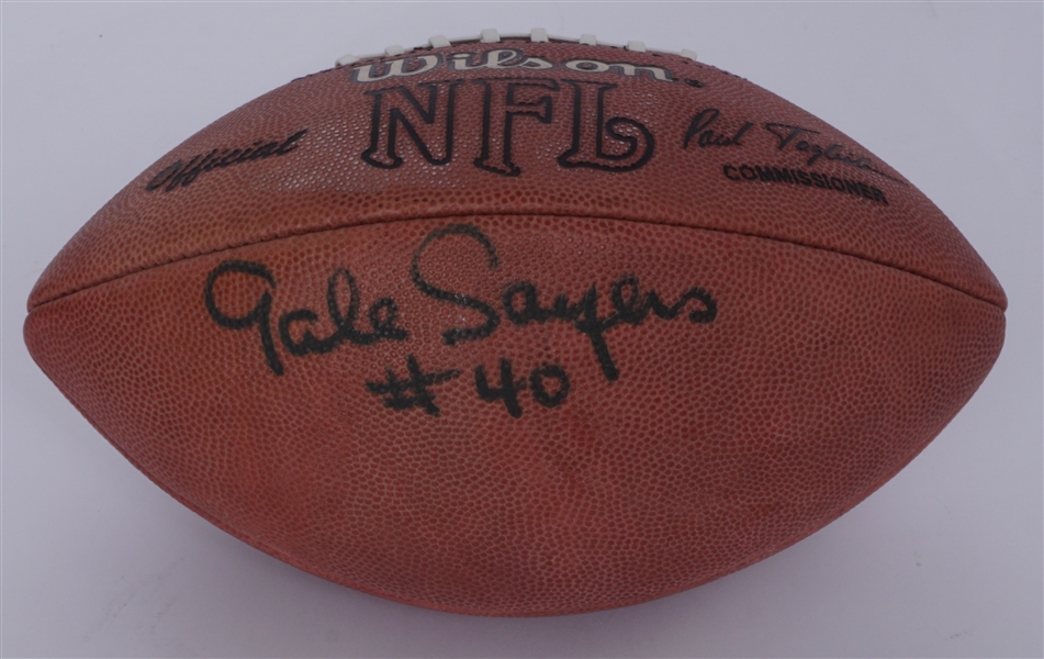 Gale Sayers Autographed Football Beckett