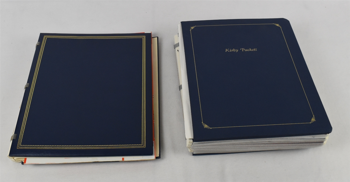 Kirby Pucketts Personal Scrapbooks *2 Signatures* w/ Puckett Family Provenance