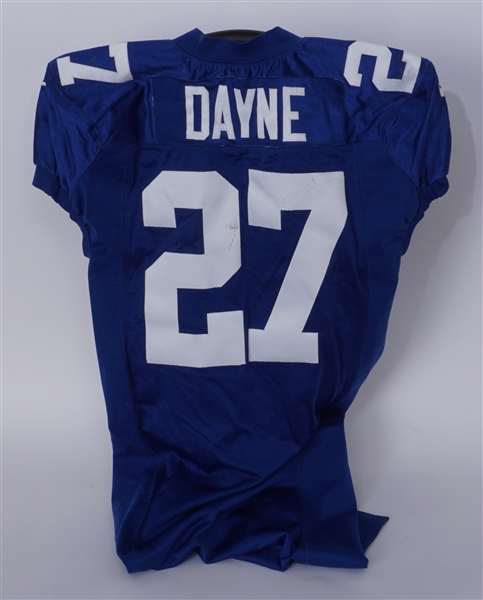 Ron Dayne 2000 New York Giants Game Used Rookie Year Jersey w/ Dave Miedema LOA