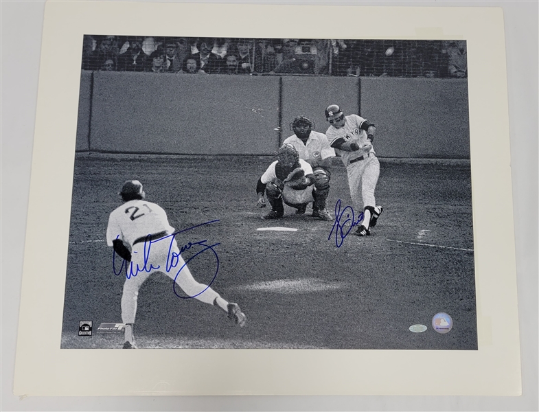 Bucky Dent & Mike Torrez Autographed Yankees Mounted 16x20 Photo Steiner