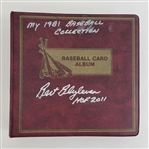 Bert Blyleven 1981 Baseball Card Album Signed w/Blyleven Signed Letter of Provenance