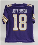 Justin Jefferson Autographed & Inscribed Minnesota Vikings Throwback Jersey Beckett
