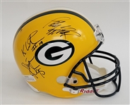 Green Bay Packers Autographed Full Size Replica Helmet w/ 6 Signatures