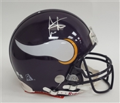 Cris Carter Autographed Minnesota Vikings Full Size Authentic Throwback Helmet