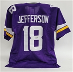 Justin Jefferson Autographed Custom Jersey JSA