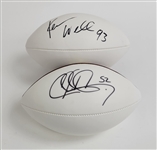 Lot of 2 Chad Greenway & Kevin Williams Autographed Footballs Beckett