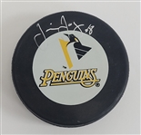 Jaromir Jagr Autographed Pittsburgh Penguins Hockey Puck w/ Penguins LOA