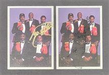 Lot of 2 Larry Holmes Autographed 1991 Boxing Cards