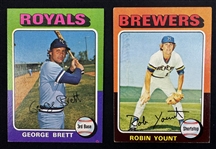 1975 Topps Baseball Complete Set w/ Brett & Yount Rookie Cards