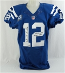 Andrew Luck 2015 Indianapolis Colts Game Used Autographed & Inscribed Jersey Worn During a 9/27/2015 Win vs. Titans Panini LOA & Original Box