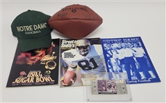Notre Dame Football Collection w/ Tim Brown Autographed Football