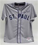 Tom Brunansky 2013 Game Used & Autographed 1948 St. Paul Saints Throwback Jersey MLB