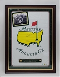 Arnold Palmer & Jack Nicklaus Dual Autographed & Framed Masters Flag Display