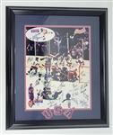 1980 USA Hockey Miracle Team Signed & Framed 16x20 Photo LE #348/980 w/ Herb Books Steiner