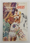 1968 ABA Champions Minnesota Pipers Media Guide Featuring Connie Hawkins