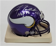 Fran Tarkenton Autographed & HOF Inscribed Minnesota Vikings Mini Helmet