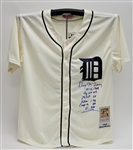 Denny McLain Autographed & Multi-Inscribed Detroit Tigers Mitchell & Ness Jersey