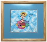 Barbara Eden Autographed & Inscribed "I Dream of Jeannie" Framed Animation Cel LE #63/250 w/ JSA LOA