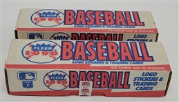 Lot of (2) Factory Sealed 1990 Fleer Baseball Complete Sets