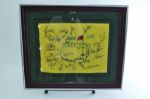 2001 Masters Signed & Framed Golf Pin Flag