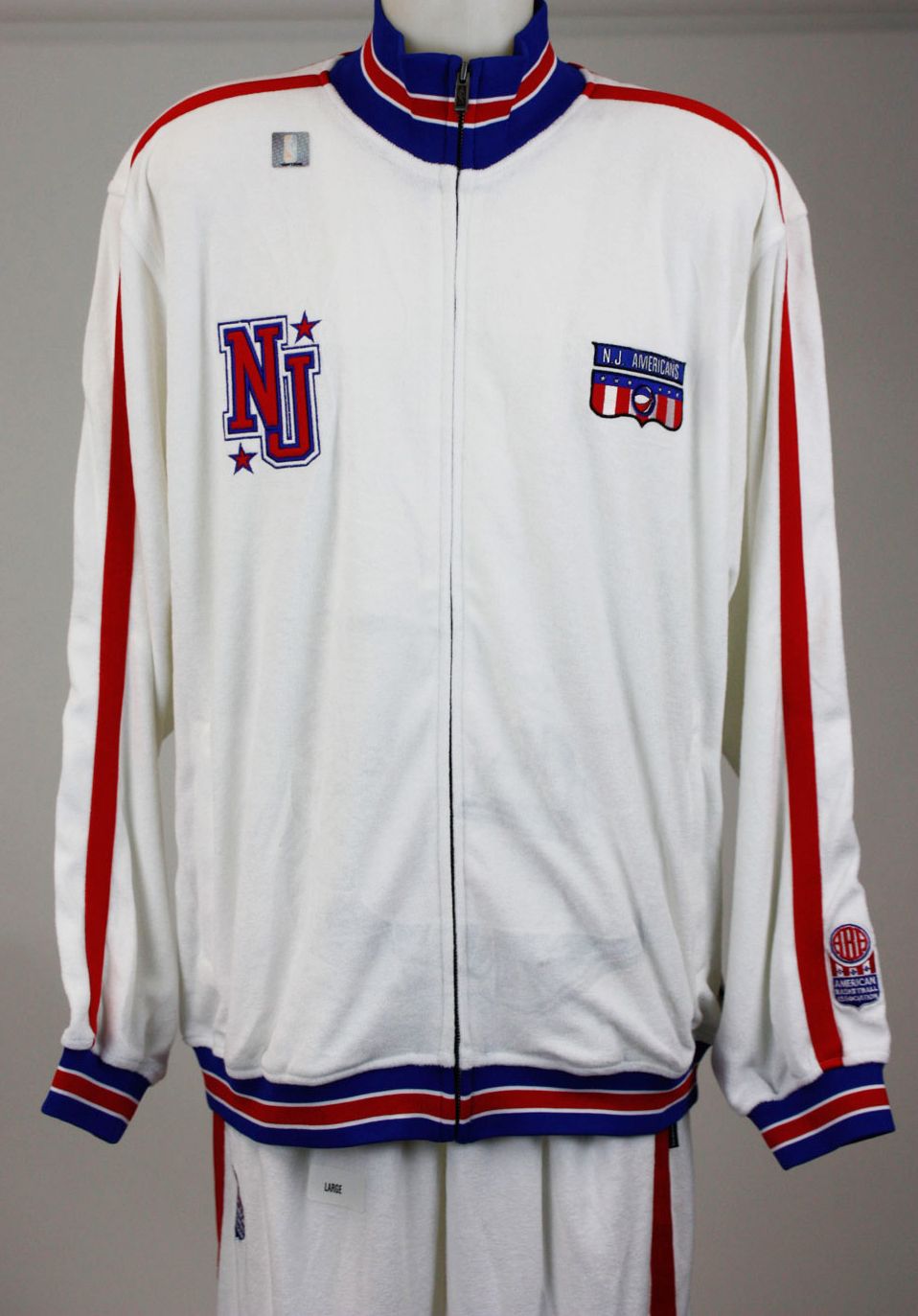 Lot Detail - New Jersey Americans ABA Basketball Warm Up Jacket & Pants