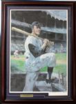 Mickey Mantle Signed 30x40 Limited Edition Artwork w/Full JSA LOA