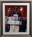 Michael Jordan Rare 1998 Autographed & Framed 16x20 Celebration Photo UDA