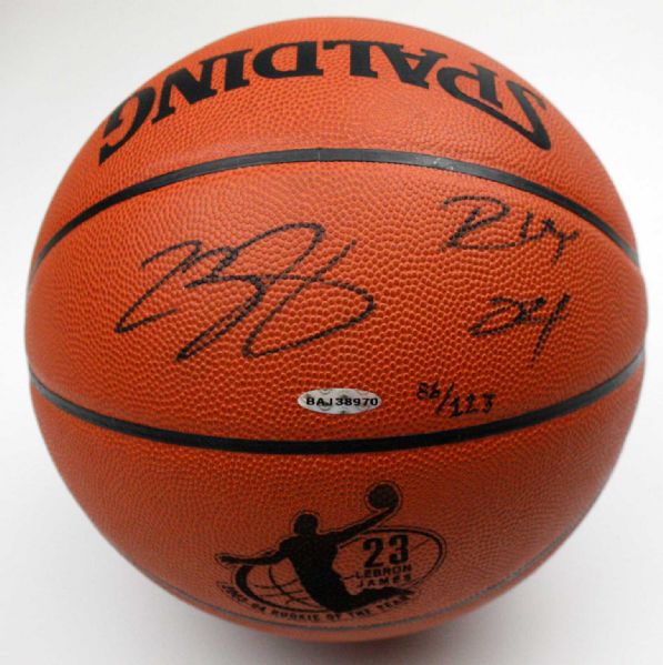 LeBron James Autographed UDA Basketball