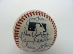 Autographed Team Signed Baseball w/33 Signatures