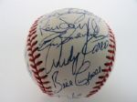 Autographed Team Signed Baseball w/33 Signatures