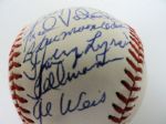 Autographed Team Signed Baseball w/33 Signatures