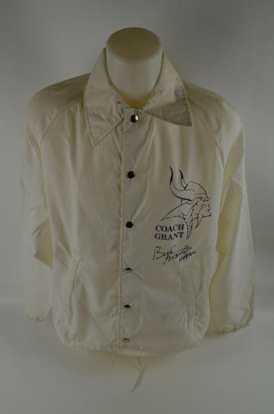 Bud Grant 1970s Autographed Sideline Jacket w/Medium Use