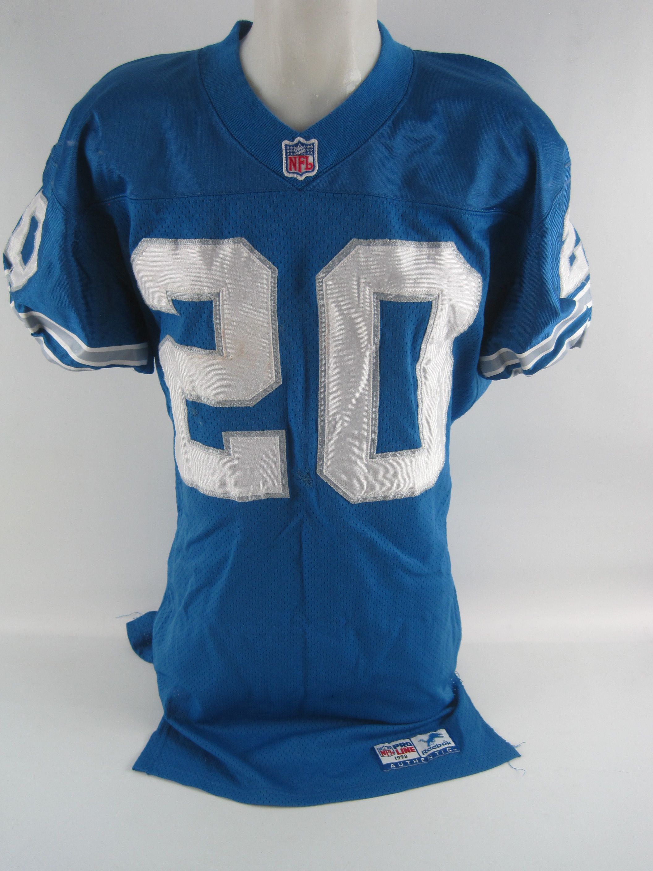 barry sanders game worn jersey