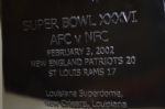 New England Patriots vs St. Louis Rams Super Bowl XXXVI Trophy