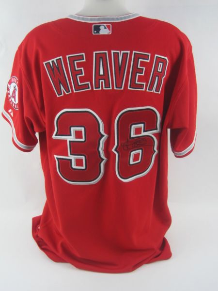 Jered Weaver 2012 Los Angeles Angels Professional Model Jersey w/Medium Use L.A. Angels Team LOA