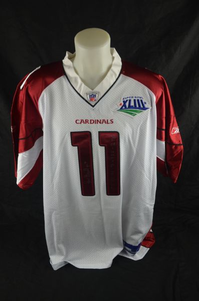 Lot Detail - Larry Fitzgerald Dual Signed & Inscribed Super Bowl Jersey