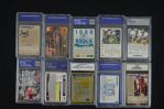 NFL Stars Lot of 10 Graded Football Cards