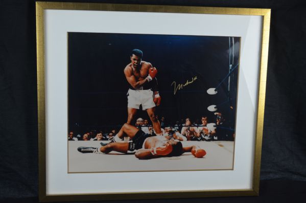 Muhammad Ali & Sonny Liston Autographed 16x20 Framed Photo