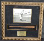 Ty Cobb Autographed Louisville Slugger Signature Model Mini Bat & Photo Display